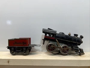 American Flyer #10 AF10 Cast Iron Wind Up O Gauge Locomotive & # 119 Tin Tender - Picture 1 of 12