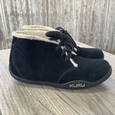 KURU Boots Women 7.5 Black Suede Chukka Fur Fleece Lined Outdoor Shoes 201018 - Image 1 of 4