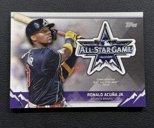 Ronald Acuna Jr 2021 Update All-Star Game Commemorative Patch #ASG-RA Relic MVP - Picture 1 of 2