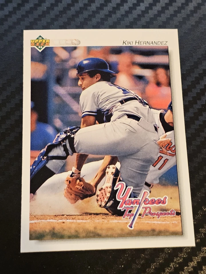 1992 Upper Deck Minor League - Kiki Hernandez #158 (RC) Albany - Colonie Yankees - Image 1 of 2
