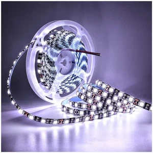 12V LED Strip Light White 6000K 16.4ft LED Light Strip Black PCB SMD 5050 IP6... - Picture 1 of 7