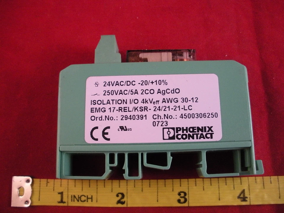 Phoenix EMG 17-REL/KSR 24/21-21-LC Contact Relay Module 24v ac dc -20/+10% 5a - Image 1 of 1