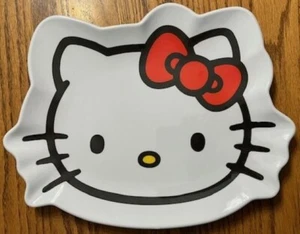 Hello Kitty White Melamine Serving Tray Food Plate Platter - Sanrio 13" X 10.5" - Picture 1 of 3