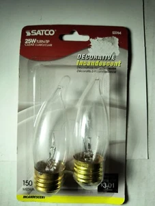 Satco Products S3764 120-Volt 25W Medium Base Clear Light Bulb 2 in pack (3 Pk) - Picture 1 of 1