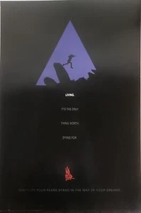 Póster vintage de 1995 No Fear Living Inspirational 24 X 36 - Imagen 1 de 1