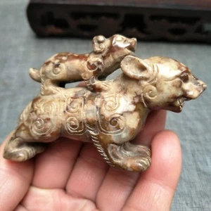 Chinese collectibles, manual sculpture，The Rare He Tian Jade animal statue A3234 - Picture 1 of 9