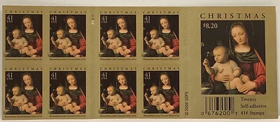 41c "Madonna of the Carnation" Double Sided Booklet Twenty Self-adhesive Stamps - Image 1 of 4