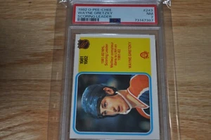 1982 O-PEE-CHEE hockey WAYNE GRETZKY SCORING LEADER #243 graded PSA 7 NM opc - Picture 1 of 4