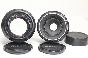 Lot of 2 Nikon Non Ai Nikkor 50mm F/1.4 + Micro-Nikkor 55mm F/3.5 Non Ai Lens - Picture 1 of 16
