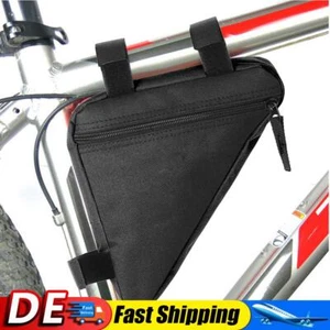 MTB Fahrrad Vorderrohrtasche Wasserdichte Rennrad Handy Rahmentasche (Schwarz) H - Bild 1 von 7