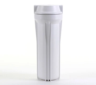 Hydronix 10" White Housing w/ White Flat Cap, RO & Filtration Systems 3/8" Ports - Image 1 of 3
