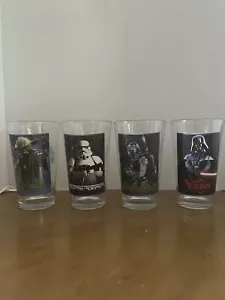 Star Wars Glasses 4 Piece Darth Vader, Yoda, Storm Trooper and Boba Fett - Picture 1 of 11