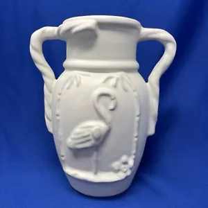 Seltene Flamingo Vase Niolak matt weiß 30er Jahre - Bild 1 von 15