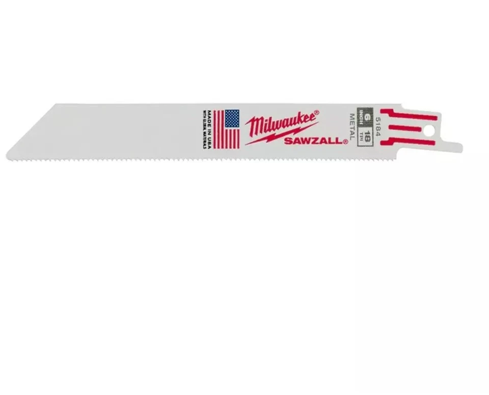 Milwaukee 48-00-5184 6" 18 TPI SAWZALL Saw Blade (5-Pack) - Image 1 of 1
