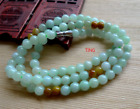 Certification 7-8Mm Green 100% Natural A Jade Jadeite Bead Beads Necklace 20"Aaa