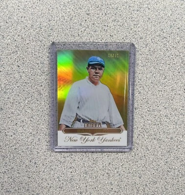 2011 Topps Tribute Baseball #1 Babe Ruth Gold Refractor Prizm /50 Yankees RARE - Image 1 of 2