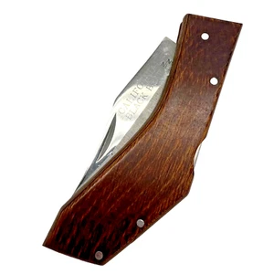 Folding Knife Wood Handle Made in Japan 3.5" Blade CALIFORNIA Shaped Handle RARE - Picture 1 of 18