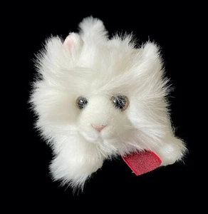 Juguete de peluche Russ blanco persa gatito gato copo de nieve arco rojo campana 12" - Imagen 1 de 4