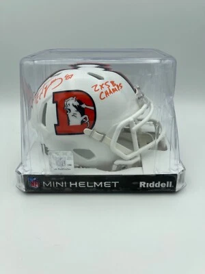 ED McCaffrey 签名 丹佛野马队 迷你头盔 正品证书 全息 — 第 1/2 张图片