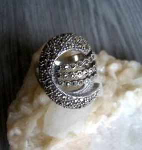Ring mit Markasit, 925er Silber, Gr 19,7 - - Bild 1 von 5