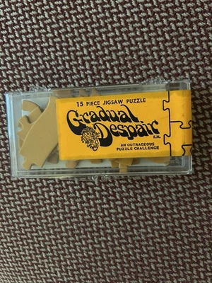 Gradual Despair 15 piece jigsaw puzzle creates "mystery shape" Milton Bradley - Image 1 of 2