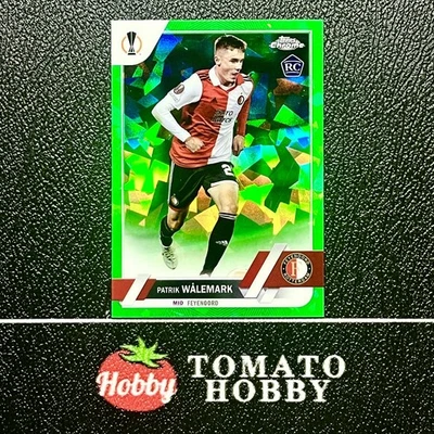 TOPPS CHROME SAPPHIRE UEFA 2022-23 PATRIK WALEMARK RC /70 GREEN REFRACTOR - Image 1 of 2