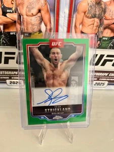 Topps Chrome UFC 2025 - Sean Strickland /99 Auto Green Refractor Middleweight - Bild 1 von 2