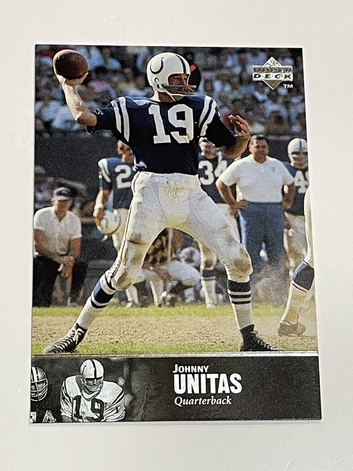 1997 Upper Deck Legends Football #9 - Johnny Unitas - Baltimore Colts - Image 1 of 2