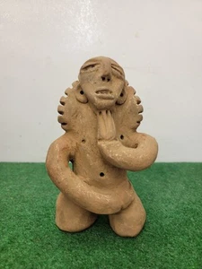 Ungewöhnliches präkolumbianisches Bildnis Figur 9 Zoll - Bild 1 von 14