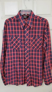 Vintage Chemise Et Cie Plaid Shirt - Men Large 16.5, Long Sleeve, Pockets - Picture 1 of 8