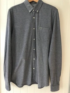 Lacoste shirt - grey cotton stretch Slim Fit Medium FR 40 - Picture 1 of 14