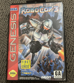 Robocop 3 SEGA Mega Drive Genesis 16 Bit Game Card with Box & Manual
