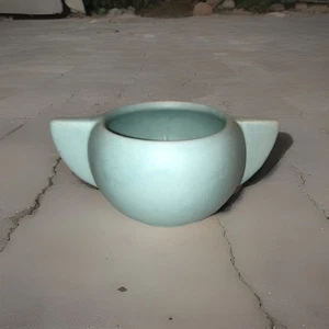 Vintage Haeger Pottery Sugar Container Robins Egg Blue. Art Deco - Picture 1 of 9