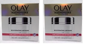 2 x Olay Magnemasks Infusion Rejuvenating Jar Mask 4.5 oz.for Fine Lines Sealed - Picture 1 of 1