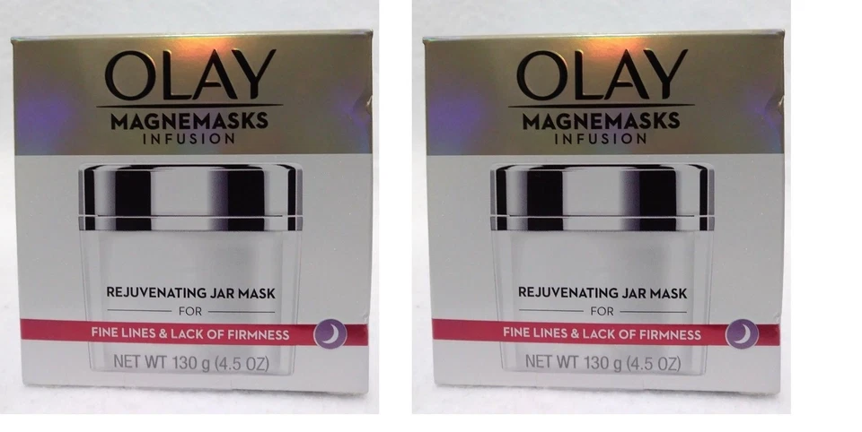 2 x Olay Magnemasks Infusion Rejuvenating Jar Mask 4.5 oz.for Fine Lines Sealed - Image 1 of 1