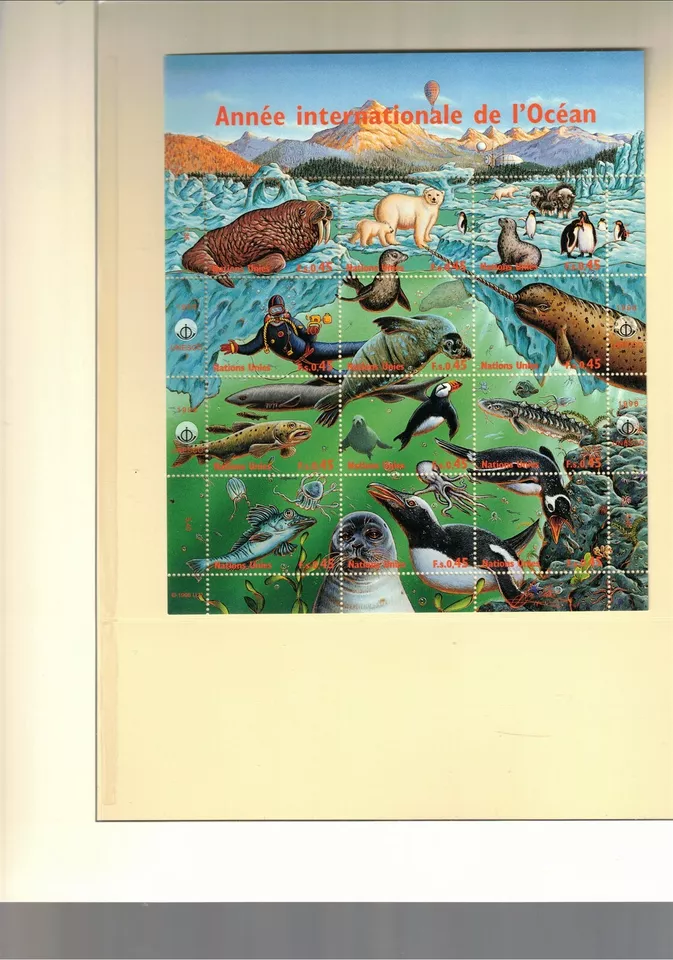 UNITED NATIONS - GENEVA Sc 322 NH MINISHEET OF 1998 - ANIMALS - (WG16) - Image 1 of 1