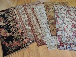 3x5 small RUG French Aubusson Style Needlepoint Oriental Area rug door mat - Picture 1 of 19