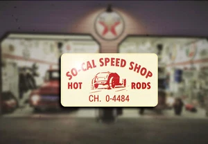 California Speed Shop Water Slide Decal Racing Parts Speed Flathead - Picture 1 of 1