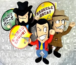 Vintage 1999 Car Window Sign UFO Catcher Plush Lot LUPIN the 3rd JIGEN ZENIGATA - Picture 1 of 17