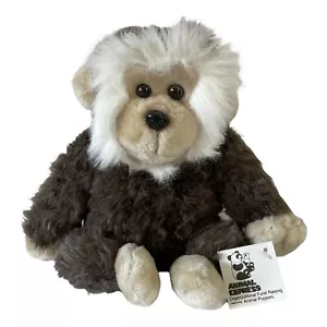"Juguete de peluche vintage 1982 Animal Express mono marrón mono mono mano marioneta 11""" - Imagen 1 de 7