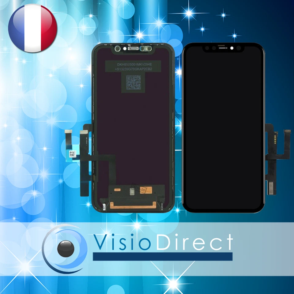 VISIODIRECT Vitre Tactile + Ecran LCD POUR iPhone 11 6.1" NOIR