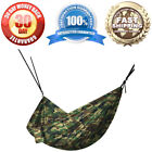 Portable 2 Person Hammock Rope Hanging Swing Fabric Camping Bed - Camouflage