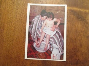 Art Postcard Mary Cassatt the Bath La Toilette Continental Sized - Picture 1 of 2