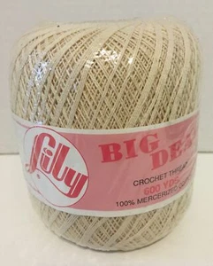 600 Yards Crochet Thread Lily 100% Mercerized Cotton Sz 10 Color Ecru - Picture 1 of 4