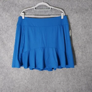 J Jill Fit Skort L Skirt Shorts Athleisure Pocket Stretch Florence Hem Blue Gym - Picture 1 of 8