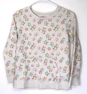 Cat & Jack Toddler Girls' Adaptive Abdominal Access Stars Pullover Sweatshirt L - Picture 1 of 9