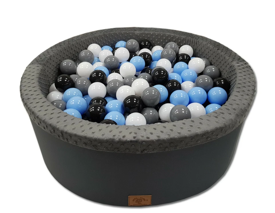Bällebad Ballpool Kugelbad Kinder Bällchenpool 200 Bällen GRAU NEUE VERSION - Bild 1 von 4
