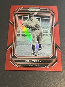 2023 Panini Prizm - Red Prizm #185 Bill Terry /199