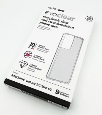 tech21 Samsung Galaxy S21 Ultra 5G Antimicrobial Strong Tough Clear Back Case - Image 1 of 4
