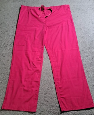 Uniform Advantage UA Scrubs Unisex Hot Pink FUCHS Medical Scrub Pants / Size M_S - Image 1 of 4